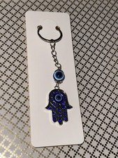 Evil Eye Keychain Hamsa Fatima Hand Protection Charm Key Chain Good Luck Amulet