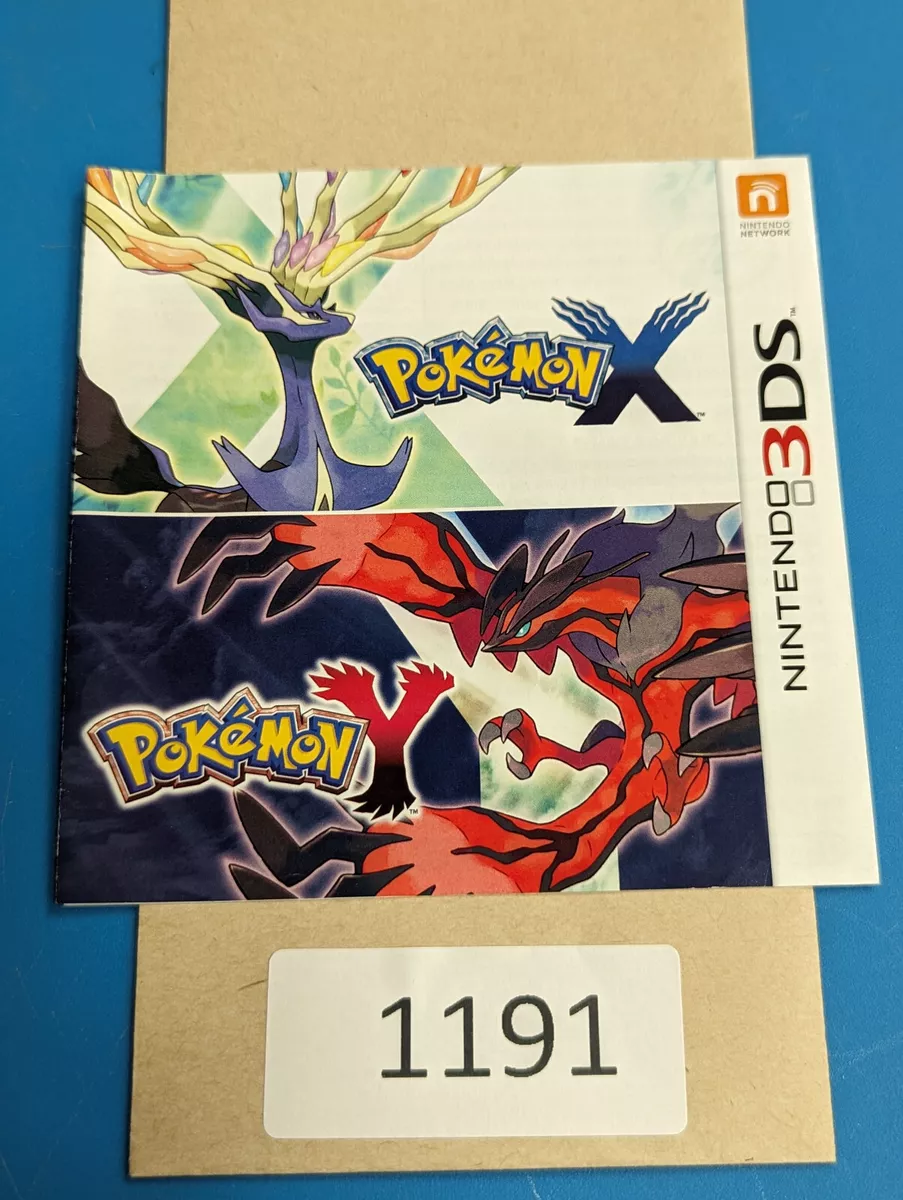 Pokemon X Pokemon Y 3DS DS Manual Only NO GAME eBay