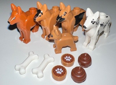 NEW LEGO Dog Alsatian German Shepherd Dalmatian Dark Orange Medium Nougat