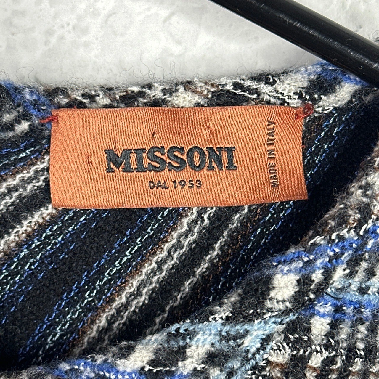 VETEMENTS Abito Missoni donna 42 US 6 misto lana manica corta tubino geometrico bodycon