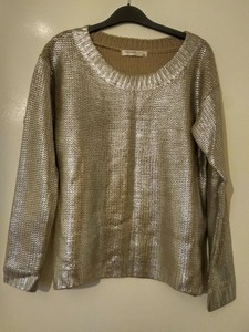 Vera and Lucy @ Asos Gold Shiny Jumper 