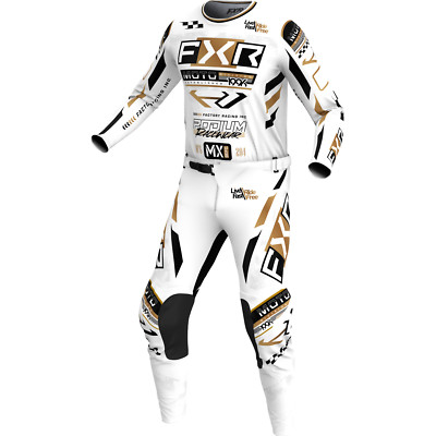 FXR Podium Gladiator 2025.5 MX Kit Combo weiß/schwarz/gold
