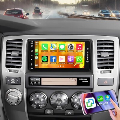 For 2003-2009 Toyota 4Runner Apple CarPlay Android 13 Car Stereo Radio GPS WiFi