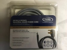 Whirlpool Universal Industrial-Grade 3-Prong Dryer Cord New 6ft 3 Prong