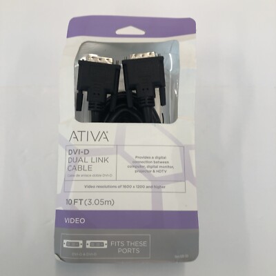 ATIVA DVI-D Dual Link Cable (10ft)