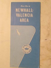Automobile Club of Southern California Map of Newhall - Valencia Area 1978