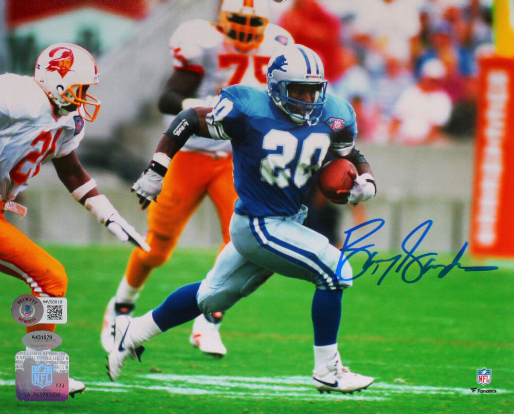 Barry Sanders Autographed Detroit Lions 