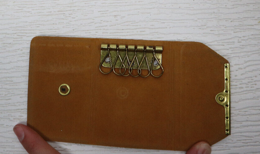 VINTAGE METALLIC SILVER TRIFOLD KEY HOLDER WALLET CASE VALET | eBay