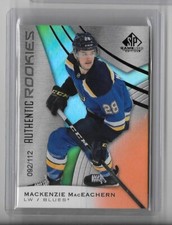 2019-20 UPPER DECK SP GAME USED MACKENZIE MacEACHERN AUTHENTIC ROOKIES 92/112