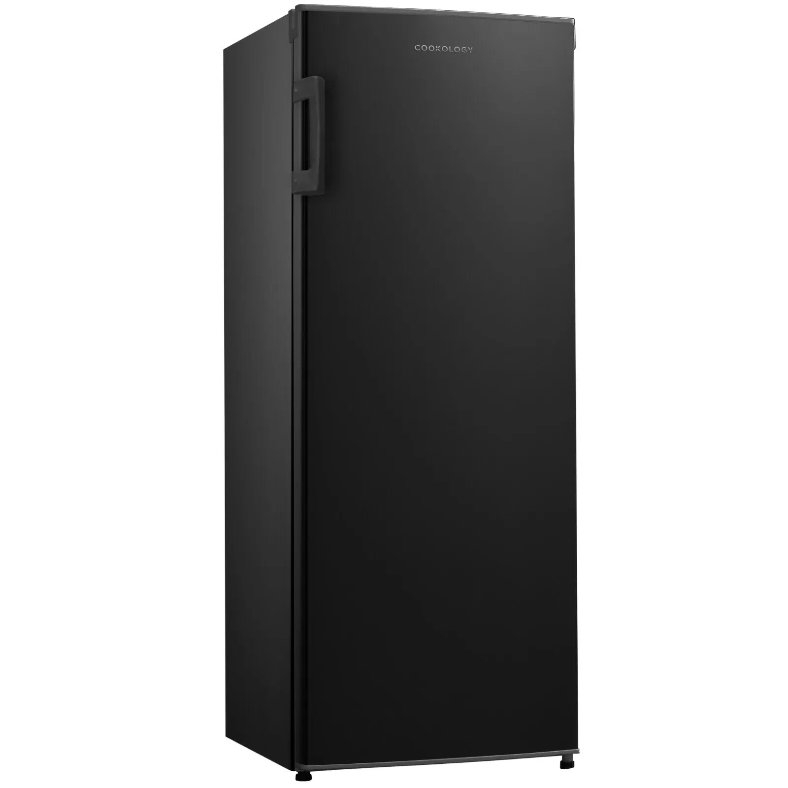Black Tall Freestanding Larder Fridge by Cookology CTFR235BK 55x142cm Metal Back