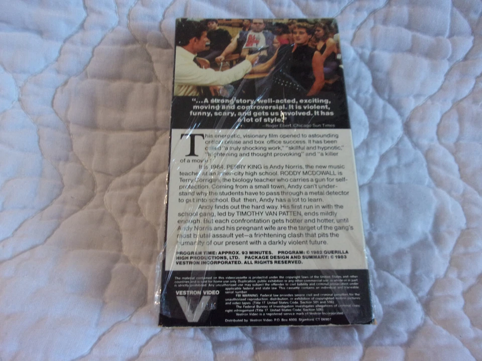 CLASS OF 1984 VHS VESTRON VIDEO 80'S MICHAEL J. FOX RODDY MCDOWALL PERRY KING - Image 2 of 4