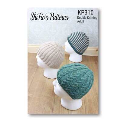 Strickanleitung für Herrenmützen, Mützen, Herren Strickmütze Muster, DK, KP310.