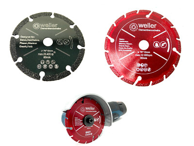 Allesschneideblatt Trennscheibe SET passend für BOSCH GWS 10,8 12 12V 76 