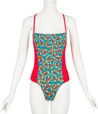 Samba Italy 1970s Vintage Donald Duck Novelty Print Backless One-Piece Swimsuit