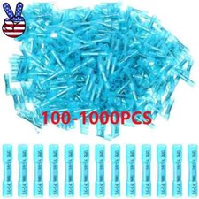 Heat Shrink Waterproof Wire Connectors Blue 14-16AWG Butt Seal Terminals 1000Pcs