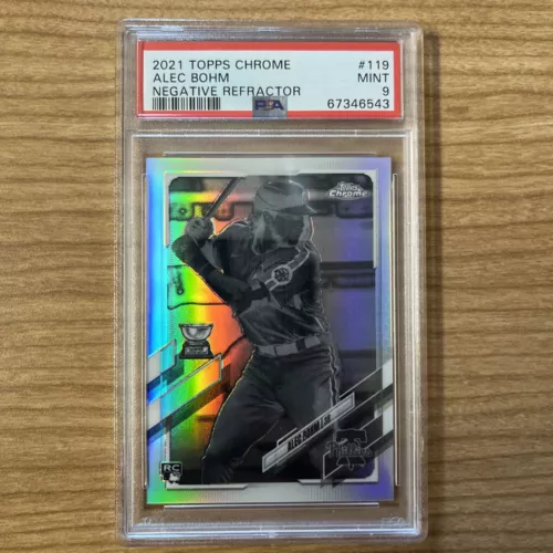 2021 Topps Chrome - Negative Refractor #119 Alec Bohm (RC) PSA 9