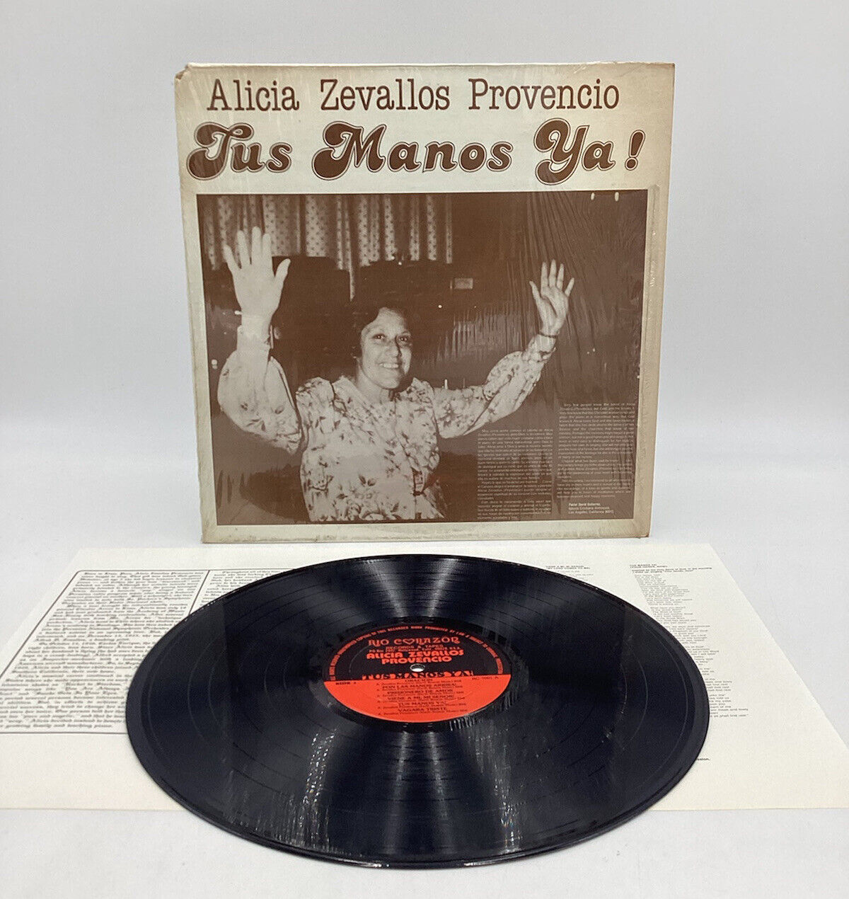 ALICIA ZEVALLOS PROVENCIA tus manos ya! (78’ PRIVATE LATIN XIAN LP) VG++