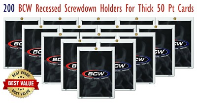 BCW Screw Down Card Holder - Black Border Trading Card Display Case For  Sports, Pokmon & Baseball