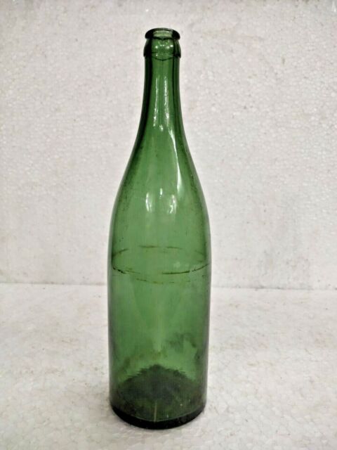 OLD VINTAGE UNIQUE RARE GREEN GLASS SODA BOTTLE FOR MULTIPURPOSE USE