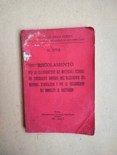 Manuale Regolamento collaudazione materiali ferrosi artiglieria 1927 Italia