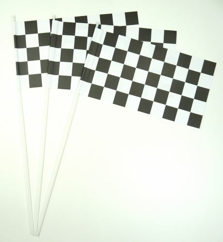 Papierfähnchen Karo Start / Ziel Papierfahnen Fahne Flagge