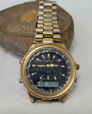 Mathey-Tissot MT-MGBRB-4074 MPH Gold Tone Digital Analog Men Watch Quartz Japan