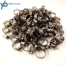 50piece Stainless Steel 34-1 Adjustable Drive Hose Clamps Fuel Line Worm Clips 50piece Stainless Steel 34-1 Adjustable Drive Hose Clamps Fuel Line Worm Clips