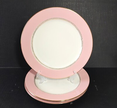 Set of 4 Homer Laughlin PINK LAUREL Dinner Plates 10''  MINT