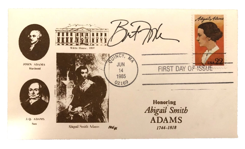 8 First Day Issue ABIGAIL ADAMS Complete Set June 14, 1985~Signed Stamped Covers - Image 2 of 4