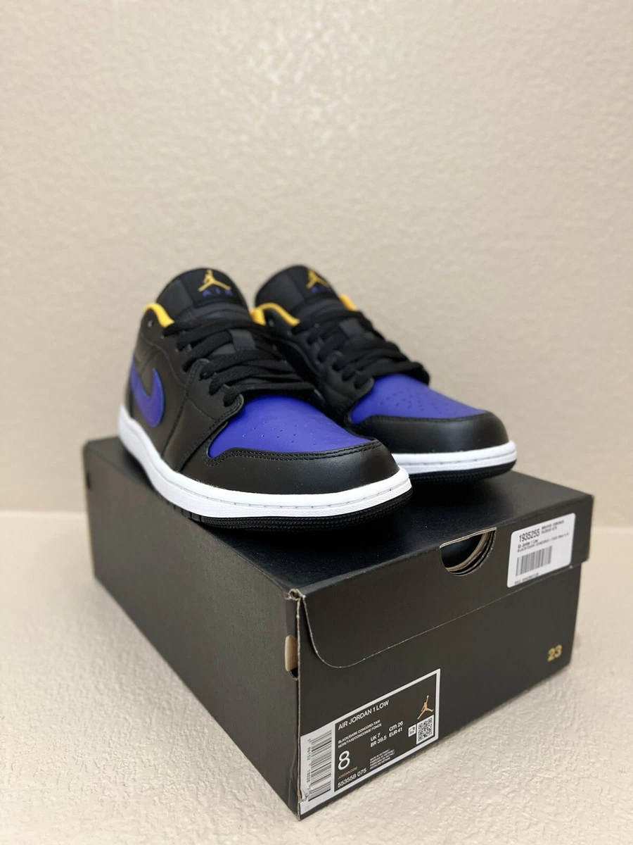 Air Jordan 1 Low Black/Dark Concord 553558-075