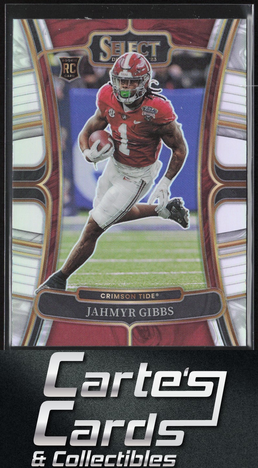Jahmyr Gibbs 2023 Panini Select Draft Picks #10 Silver Prizm Alabama RC