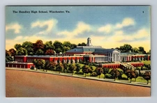 Winchester VA-Virginia The Handley High School Vintage Postcard Standard Post