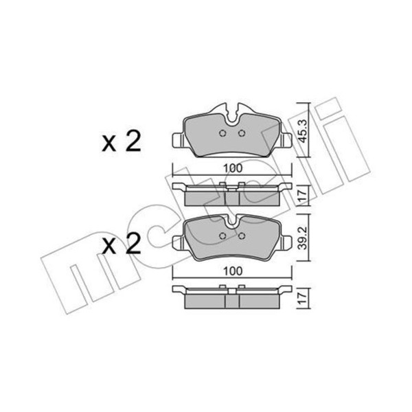 Metelli BremsbeläGe Bremsbelegsatz Hinten System TRW FüR Mini Mini-image