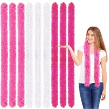 9 PCS Feather Boas 5ft Artificial Fluffy Bulk DIY Crafts Costume Decoration