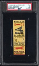 THURMAN MUNSON FINAL GAME BEFORE FATAL PLANE CRASH TICKET 8/1/1979 YANKEES PSA 7