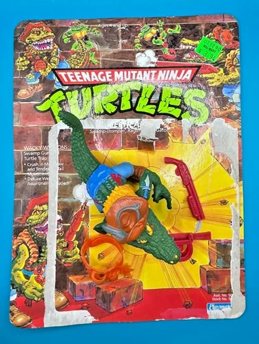 TMNT 1989 Leatherhead w/ Cardback Complete Vintage TMNT Figure