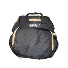 Black Gold 3-in-1 Baby Diaper Bag Backpack Portable Bassinet Changing Station