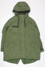 Topshop Women's Green Parka Jacket Size 6 Hooded