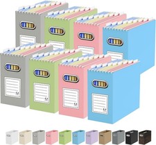 File Organizer Box, Portable Collapsible Cardboard File Folder Organizer with