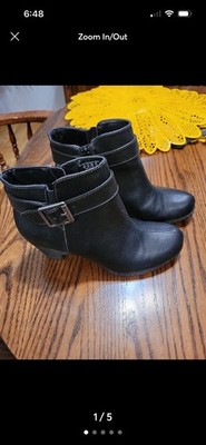 I Love Comfort Shelly Women s Black Ankle Boots Size 8 Wide Heel Zip Booties