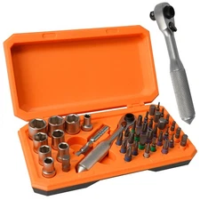 42 IN 1 Precision Ratchet Screwdriver Set Repair Tool Kit Torque Wrench S2 Bits