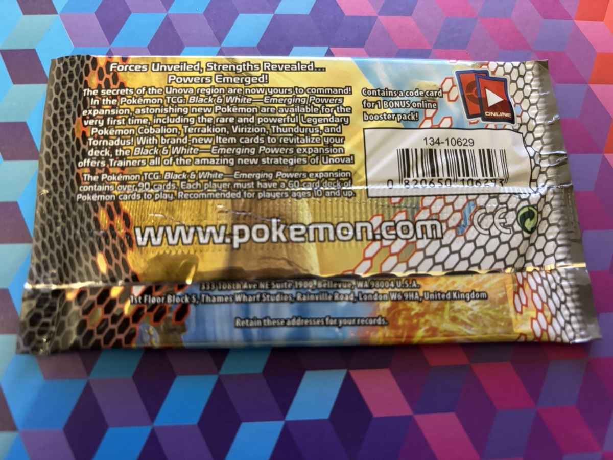 Sealed Pokemon Black & White Emerging Powers Booster Packet Pack NEW Rare  Card | eBay