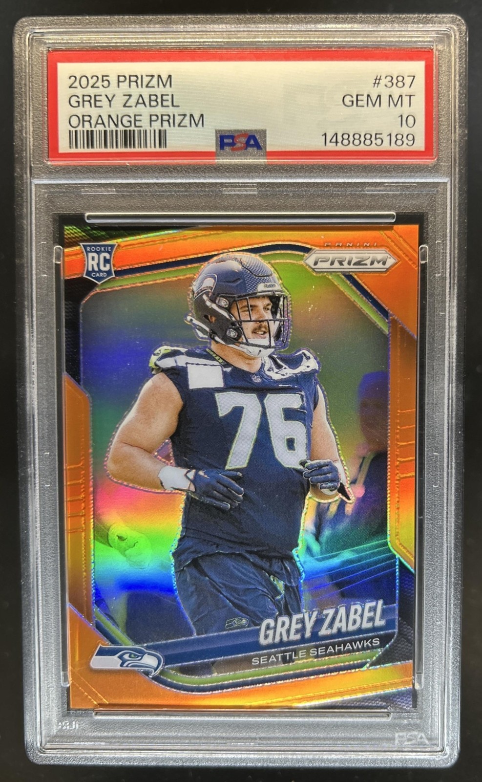 Grey Zabel Panini Prizm #387 Orange