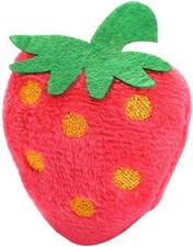 Jowxsx Strawberry Teeth Grinding Catnip Toys Funny Interactive Fruit Red