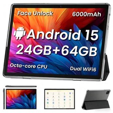 TUOHAITIME Android 15 Tablet,10 inch Tablets, Octa Core CPU, 24GB 64GB 512GB