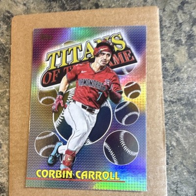 Topps 2 card lot Titans of the Game Night Terror Corbin Carroll Bryce Harper