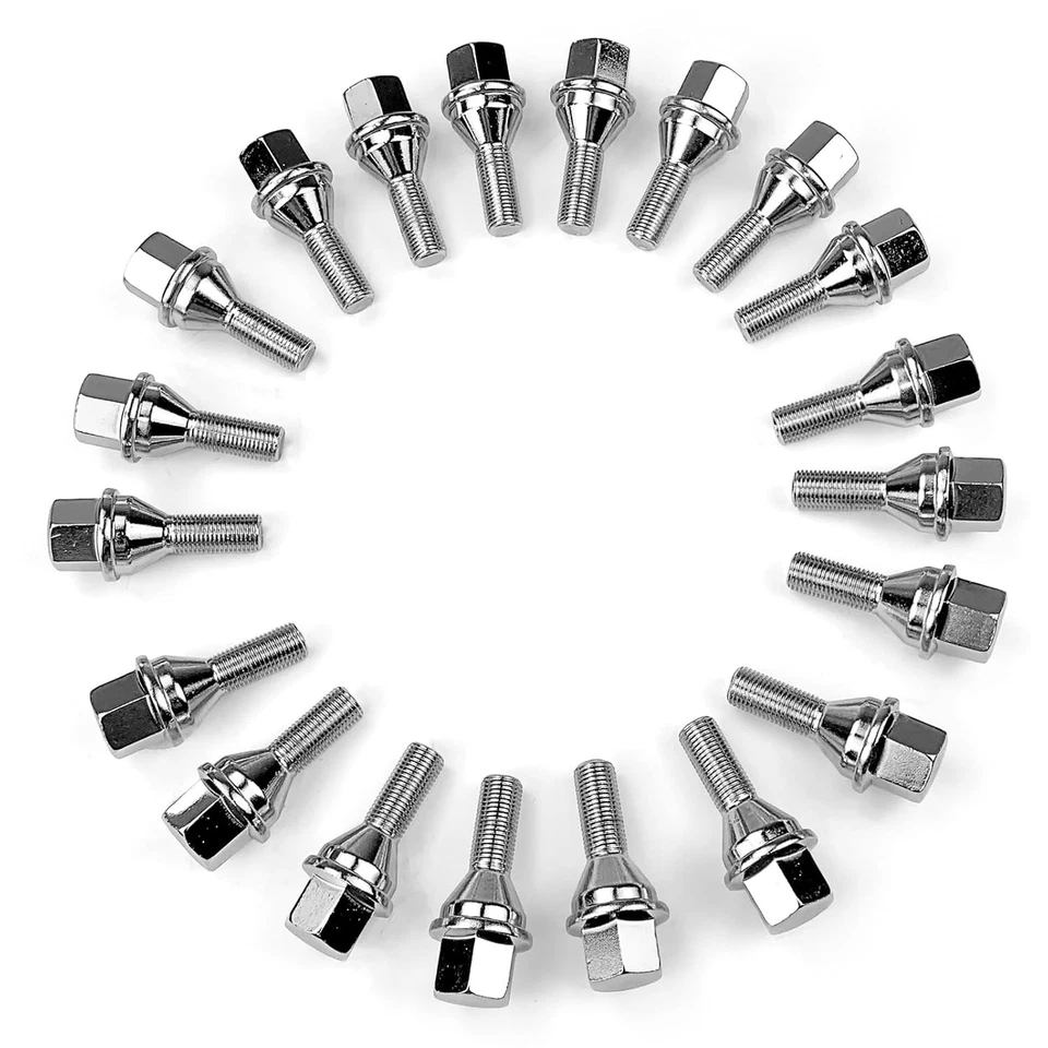 Juego de 20 tacos de rueda de acero de aleación M12x1,25 para Jeep Compass y Chrysler Foto 3 de 4