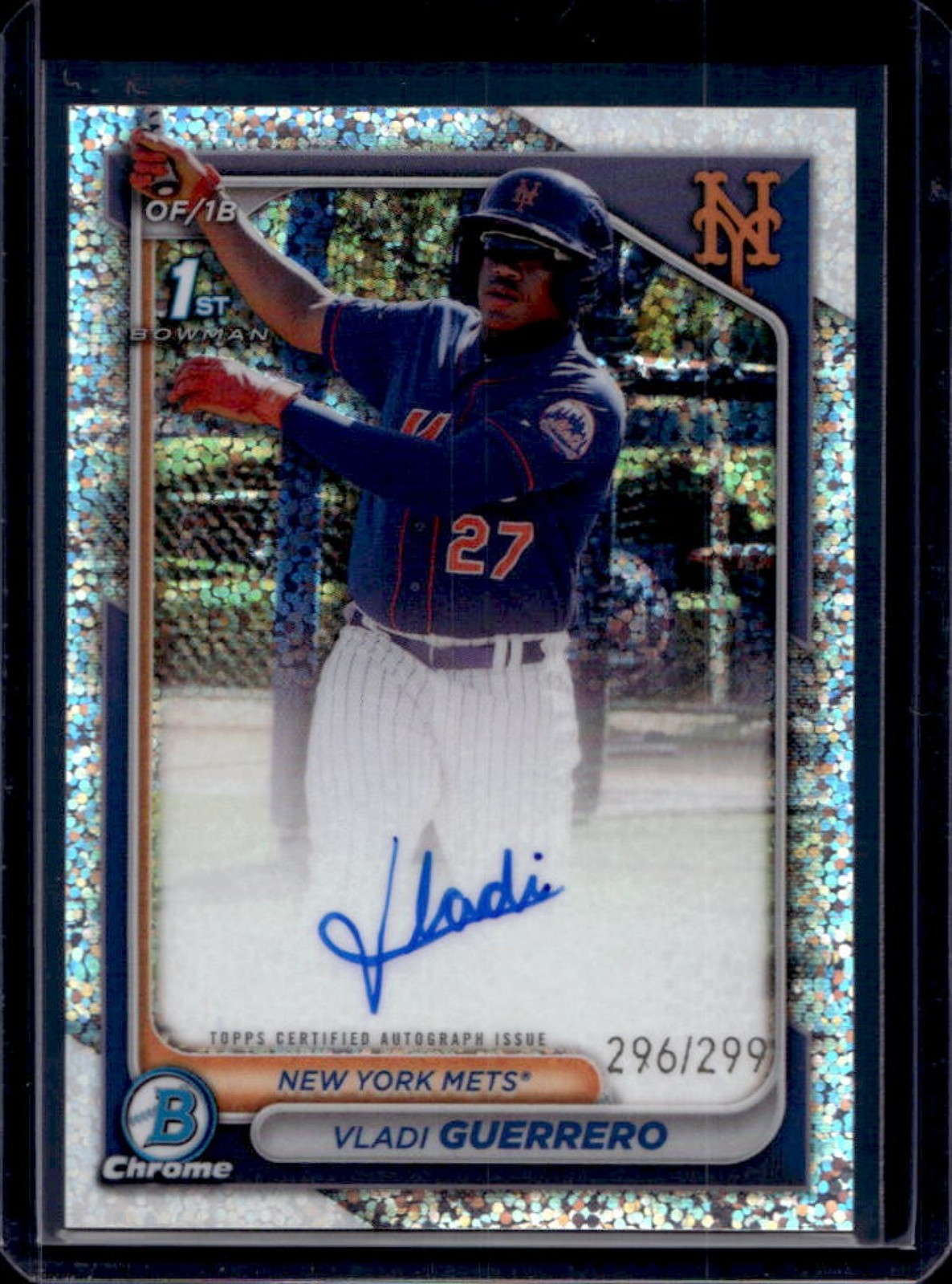 2024 Bowman Chrome Vladi Guerrero Auto Speckle Refractor 1st #296/299
