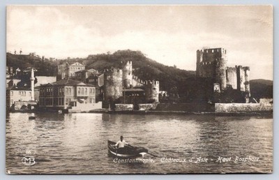 Antique ISTANBUL Postcard Constantinople Chateaux dAsie Haut Bosphore 1910s
