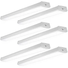 Sunco 6 Pack LED Garage Ceiling Lights Wraparound Fixture 4FT,Linkable Shop L...